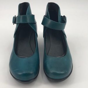 Dansko Rebel Teal Burnished Napa shoes